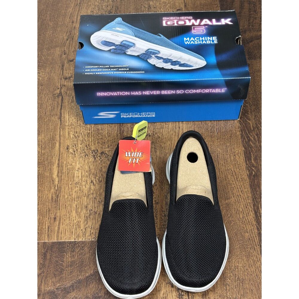 Skechers Womens Black Performance GOwalk 5 size 6.5